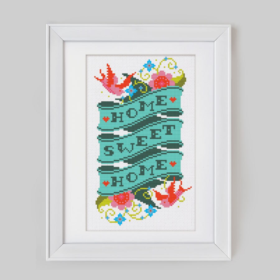 Home Sweet Home Cross Stitch Pattern Digital Format PDF