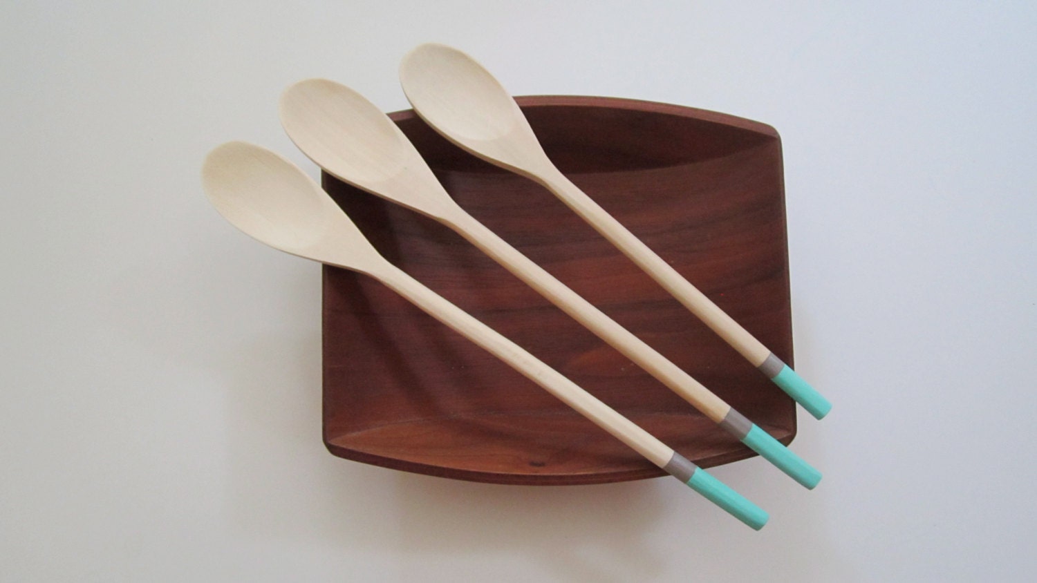 Lake Effect Wooden Spoons Colored Spoons Painted by ReInventHome