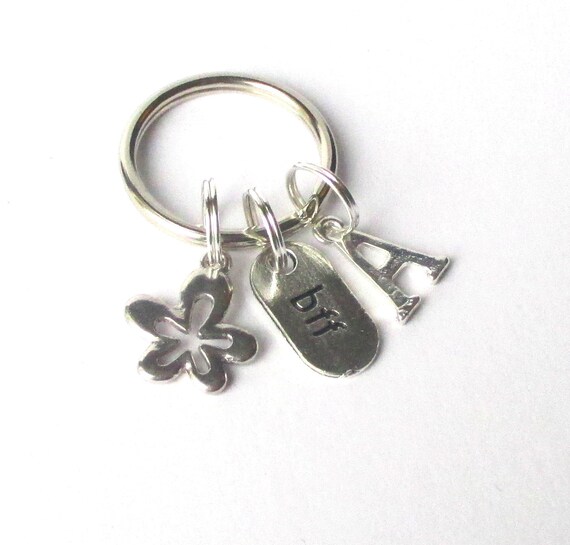 BFF keychain Daisy keychain teen girls by DoodlepopDesigns