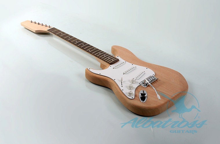 DIY Left Handed Guitar Kit Bolt On Neck Solid Mahogany Body