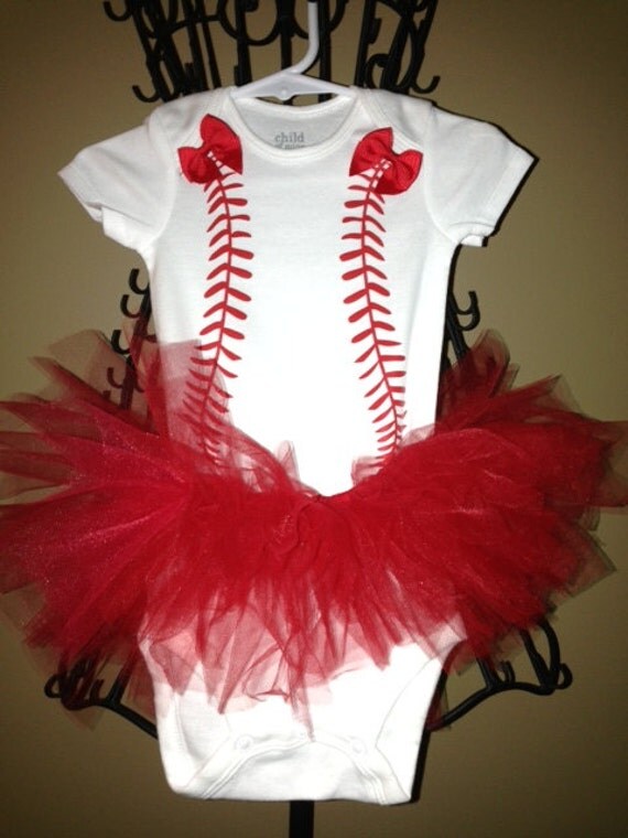 Baseball Shirt, Baseball Bodysuit with Tutu, Child Bodysuit,Romper,One