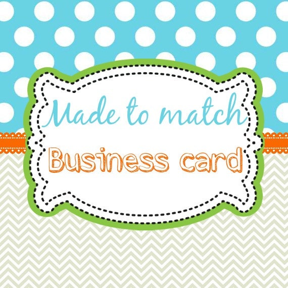 Made to Match Business Card Front & Back Design
