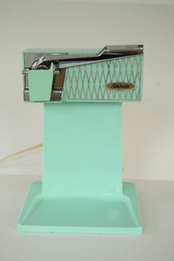 1950s Vintage Retro Turquoise Sunbeam Electric Can Opener