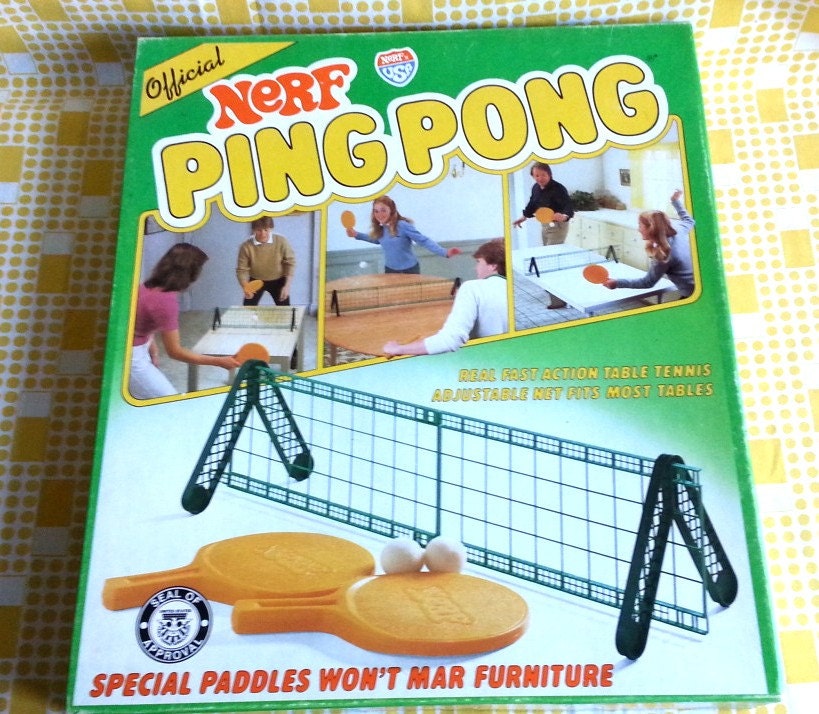 Retro Fun 1982 Official NERF PING PONG Game by Parker Brothers