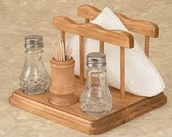 Toothpick Salt and Pepper Napkin Holder