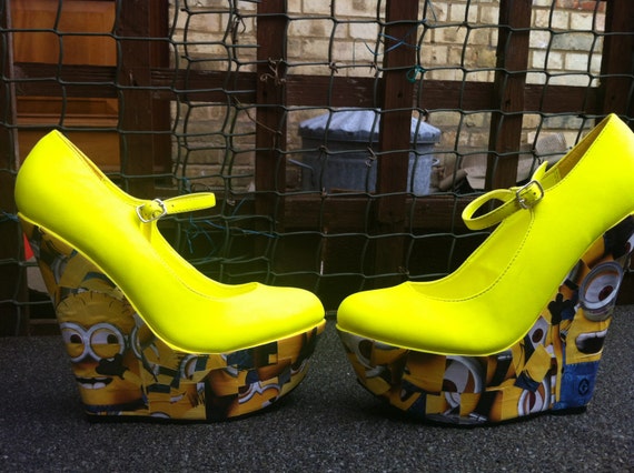 Items similar to Super High Customised Despicable Me: Minions Wedges ...