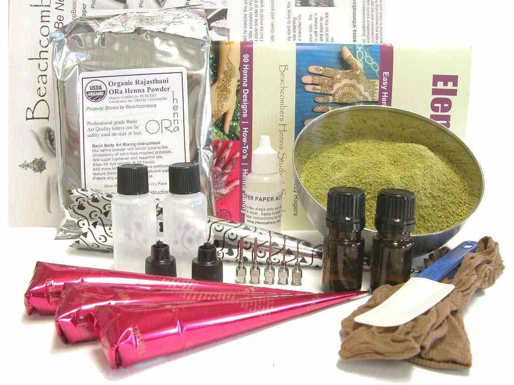Ultimate Big Bad Beginners Henna Tattoo Kit POWDER PASTE