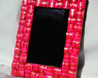 SCRYING Mirror, BLACK Mirror, Divination Tool, Pink, includes instructions, free gift.