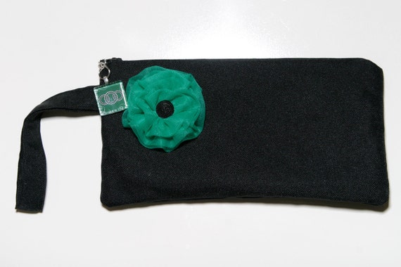 green and black clutch