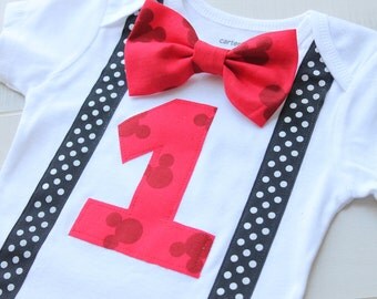 Mickey Mouse Birthday Outfit, Cake Smash Outffit