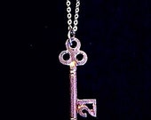 Sterling Silver 925 21 Birthday Key 3D Fine Charm Chain Necklace Pendant with Presentation Box
