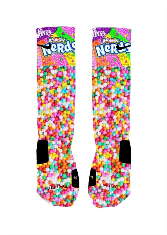 Custom Nerds Candy Socks Custom Nike Elite by ShopElevateGear