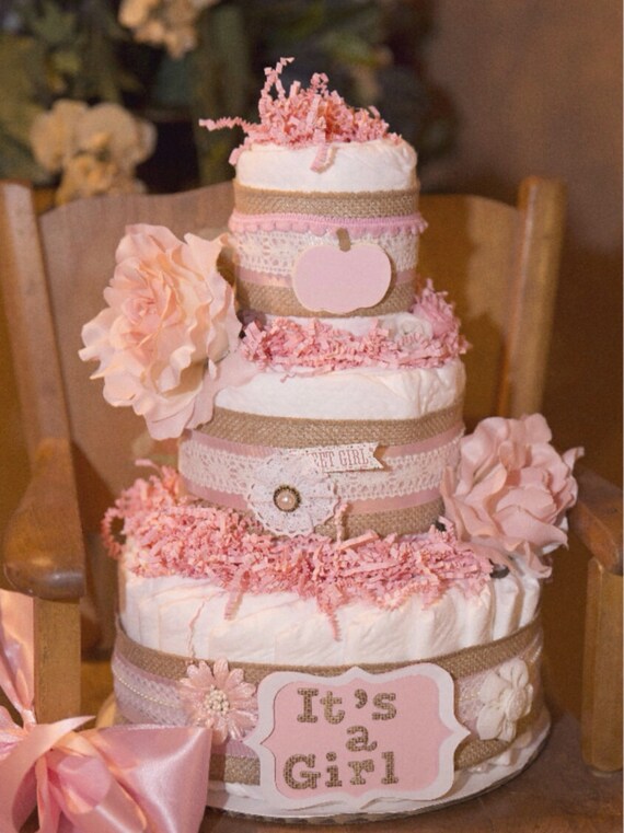 Rustic Vintage Farm Diaper Cake Shabby Chic Pink And Burlap Rustic Vintage Farm Diaper Cake Shabby Chic Pink And Burlap