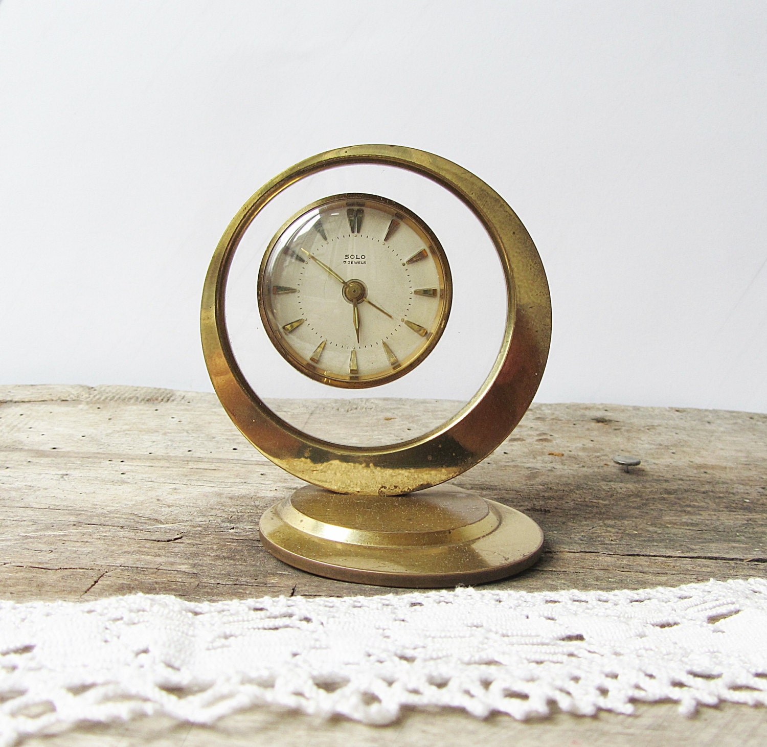 Rare Vintage French alarm clock Solo50sRetro