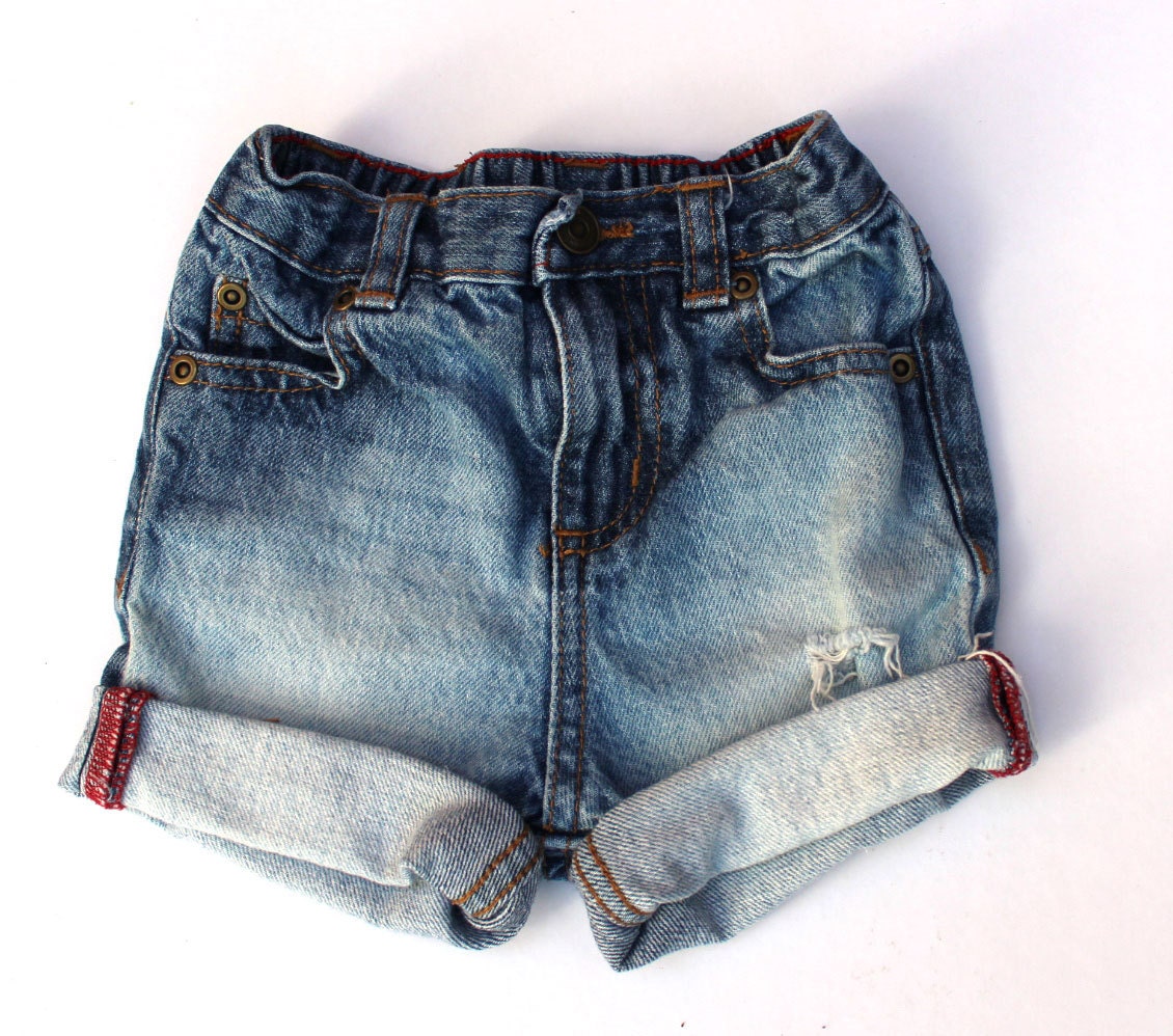 Distressed Kids Denim Kids Jean Shorts Baby Denim 24