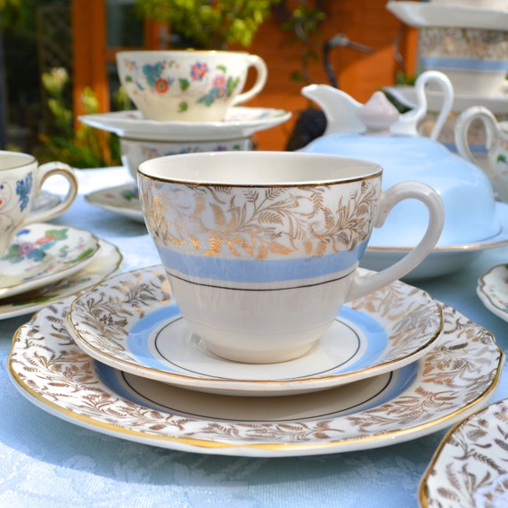 Alfred Meakin English China Tea Set Trios Tea Cups Saucer