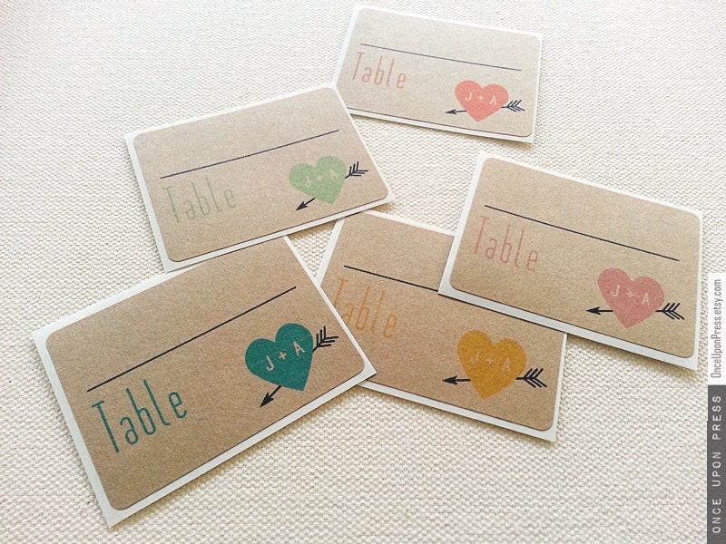 wedding place card labels