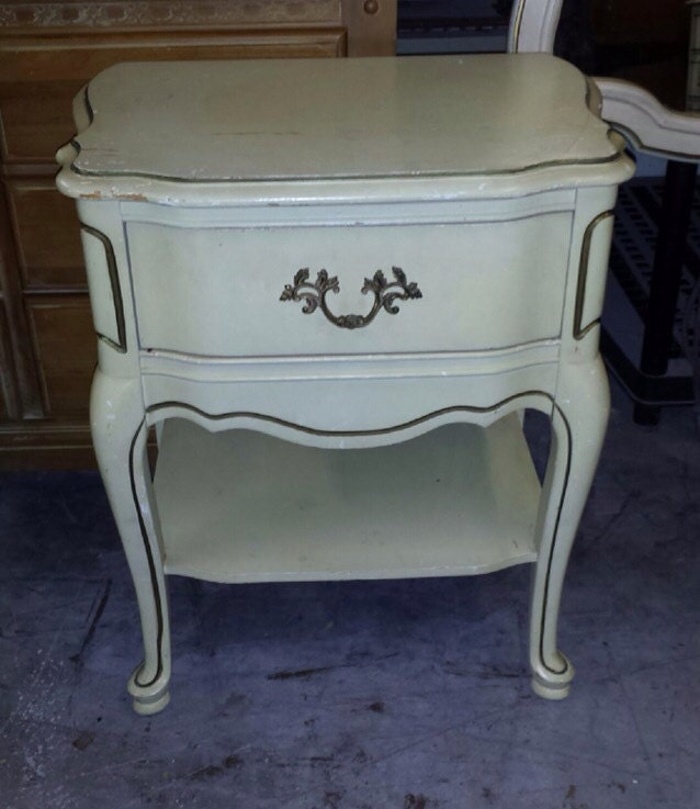 French Provincial Nightstand Bassett Country French Shabby