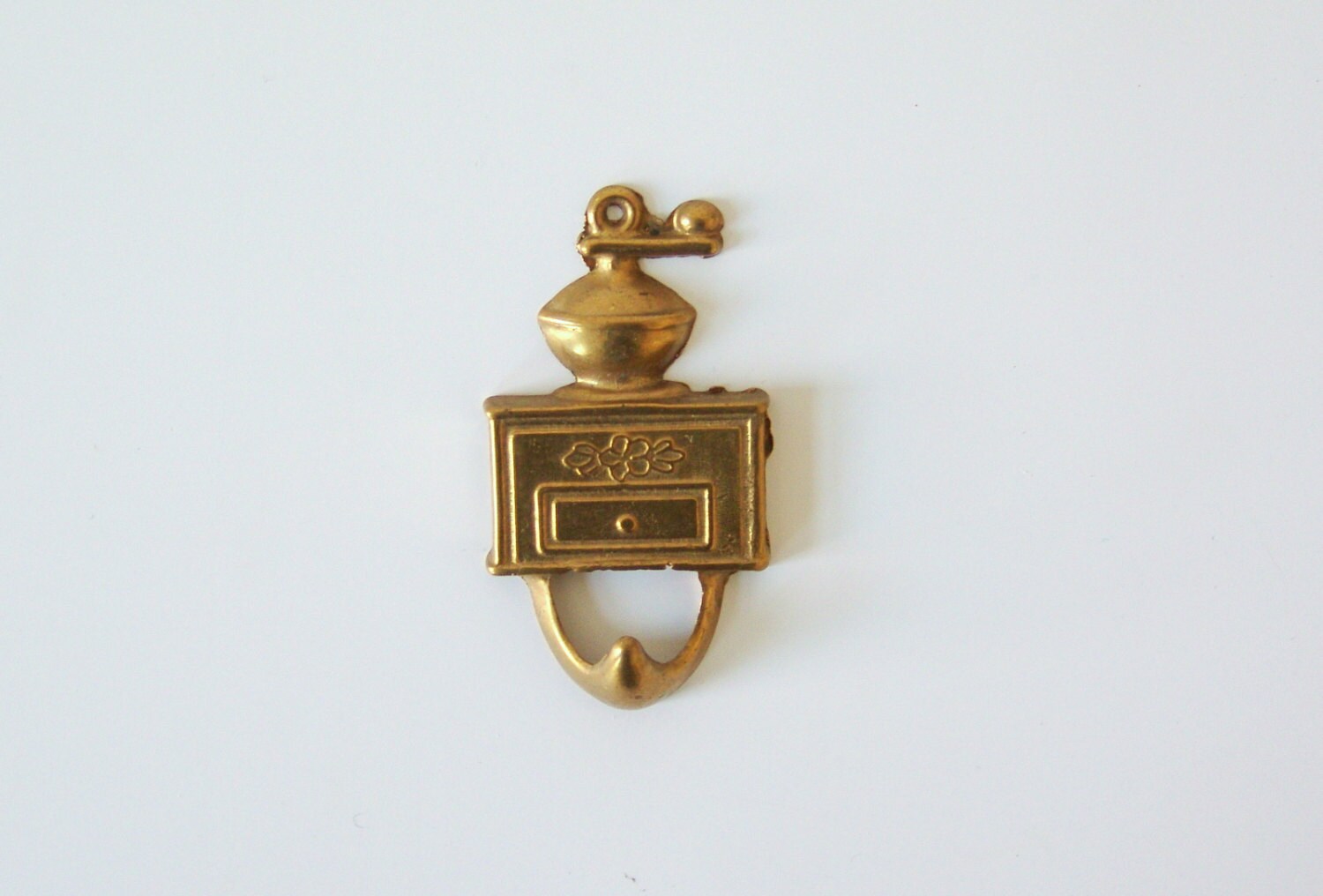 vintage towel rail rack wardrobe coat hook coffee grinder brass gold