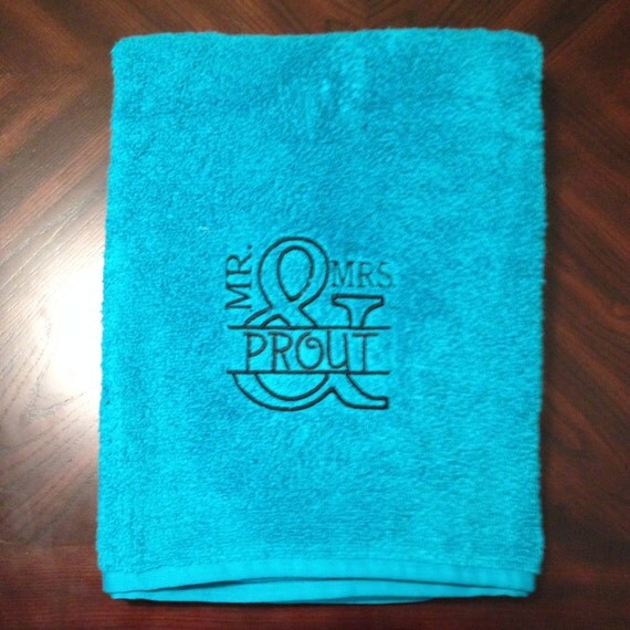 Custom designed embroidered/monogrammed towel set