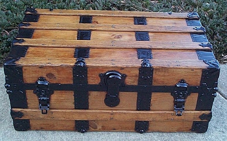 339 Restored Antique Trunk For Sale Low Profile All Wood