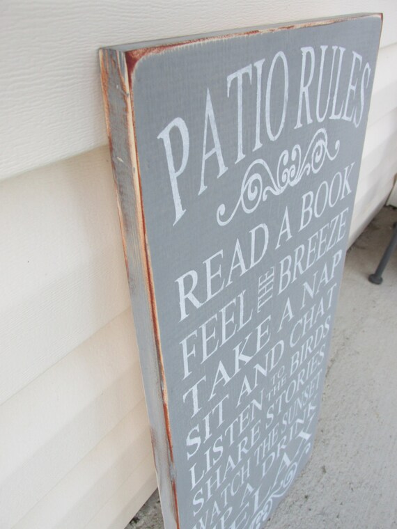 Outdoor decor sign Porch Rules Patio Rules Porch Sign