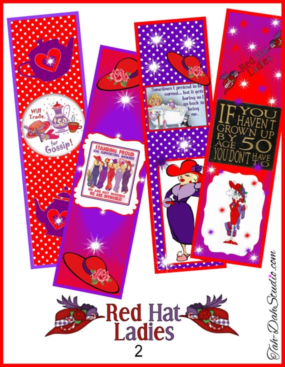 red hat book marks 2 bookmarks women woman ladies by