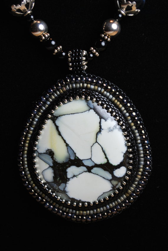 Items Similar To White Turquoise Necklace AD 022 On Etsy   Il 570xN.521489119 17nz 