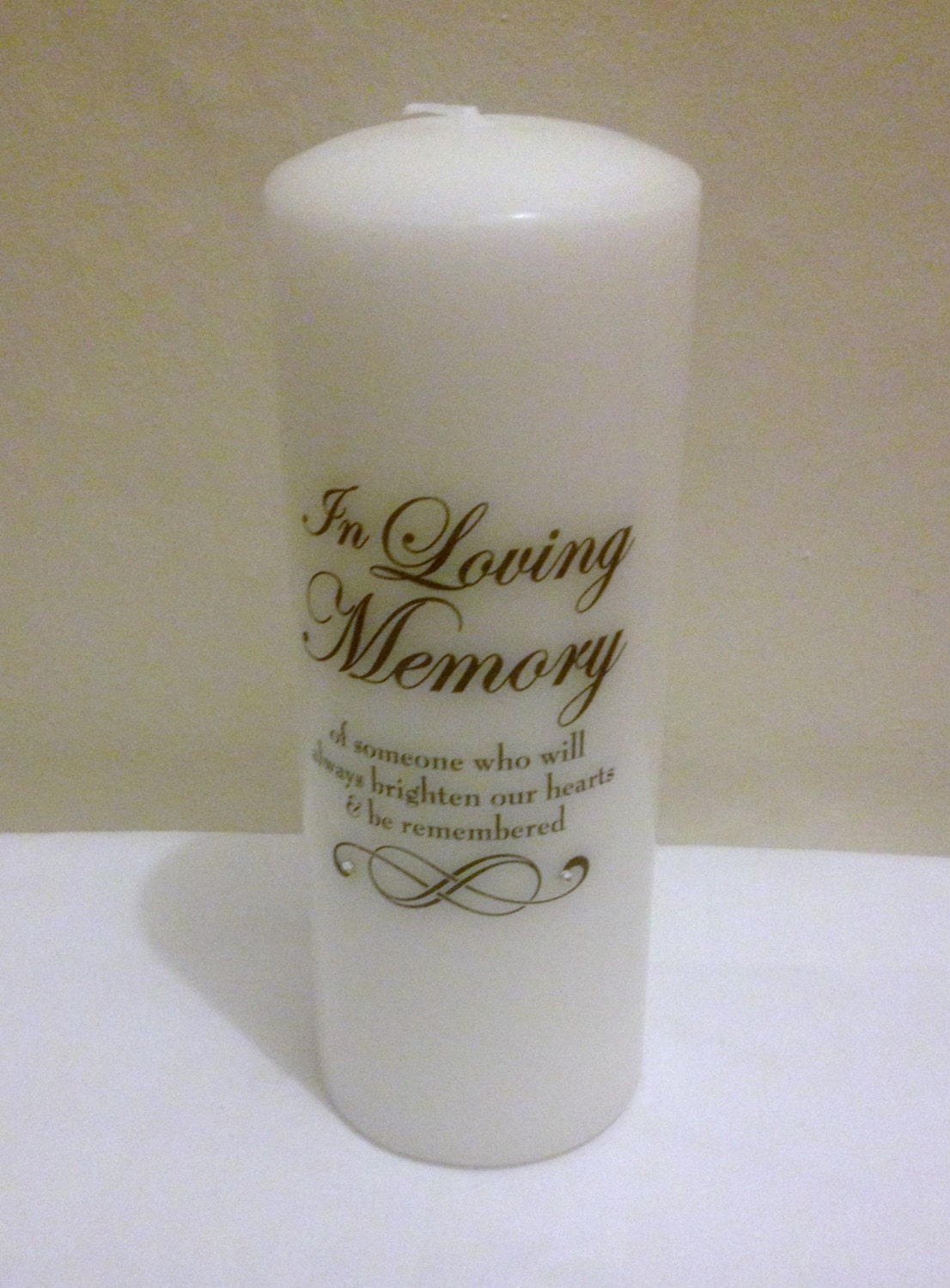 Items similar to Candle- In Loving Memory of someone who will always ...