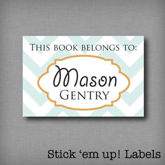 Personalized Book Labels Children's Library by StickEmUpLabels