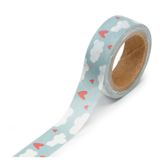 Hearts & Clouds Washi Tape for Scrapbooking or Card Making