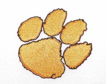 Tiger Paw Print Machine Embroidery Design Pattern 2 Colors PES, dst, pcs, hus, vip, jef, exp Formats