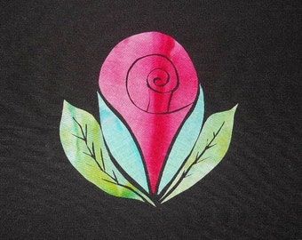 Easy Daughter's Rosebud Quilt Applique Pattern Design