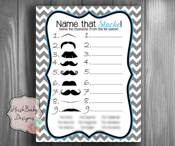 Mustache Game Name that Stache Downloadable