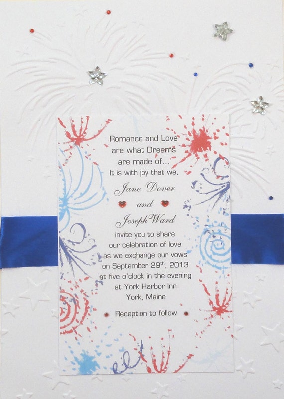 Patriotic Military 4th of July Theme Invitations