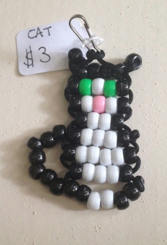 Cat Bead Pet Keychain