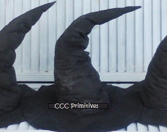 Primitive Witch Hat - You Decorate-15 inch Plain Witch Hat - 15 Inch Painted Sanded Witch Hat - Home Decor Witch Hat - Fall Witch Hat