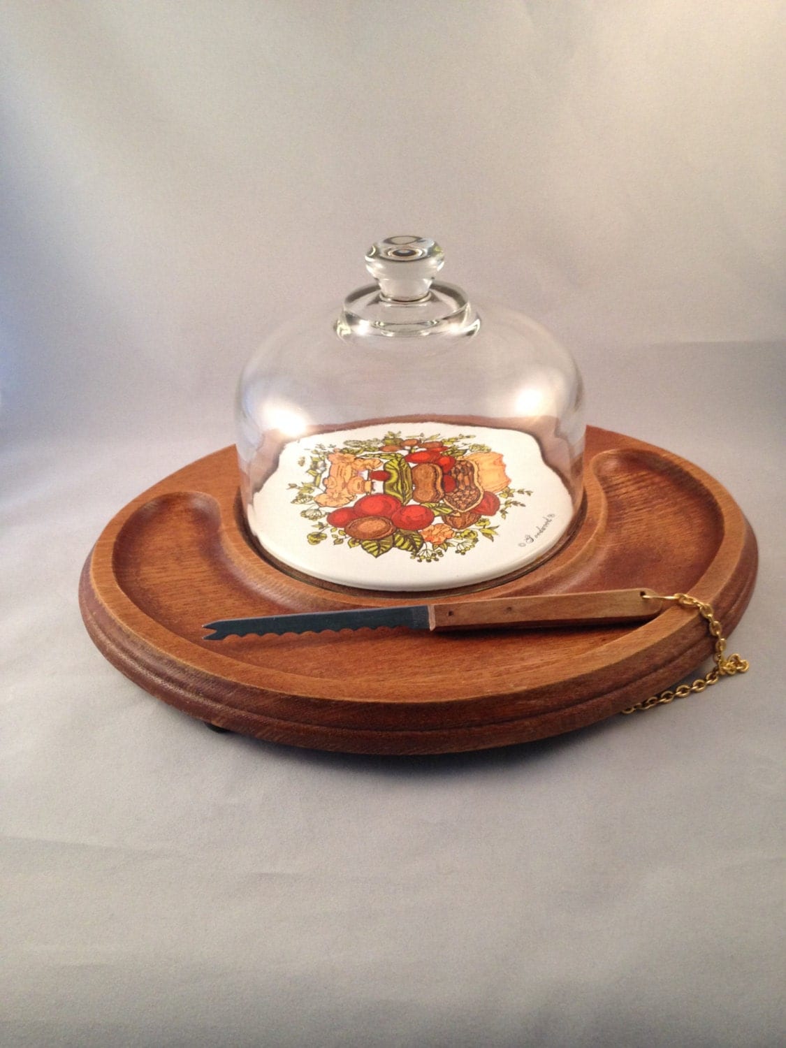 Goodwood Cheese Serving Tray With Glass Dome and Cheese Knife Haute Juice