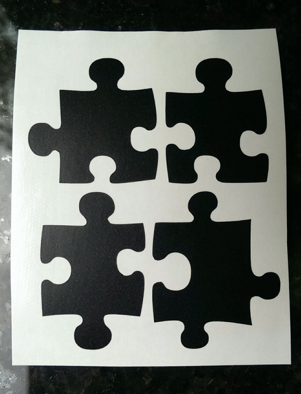 Set of 4 Puzzle Piece Chalkboard Labels by MakingTheCut on Etsy