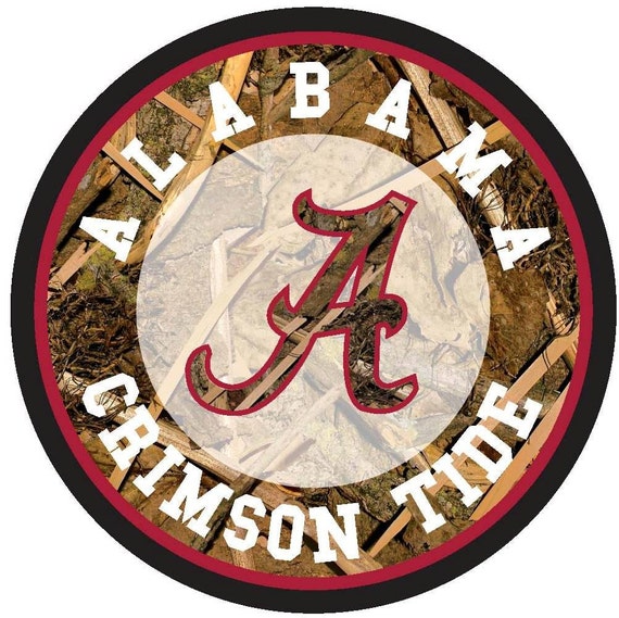 Alabama Crimson Tide Medium Camo Decal by CollegiateCamo on Etsy