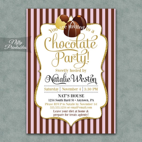 Chocolate Party Invitations Free 1