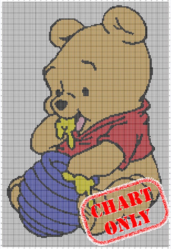 Download CHART ONLY Disney Baby Pooh Bear Honey Color Chart for Cross