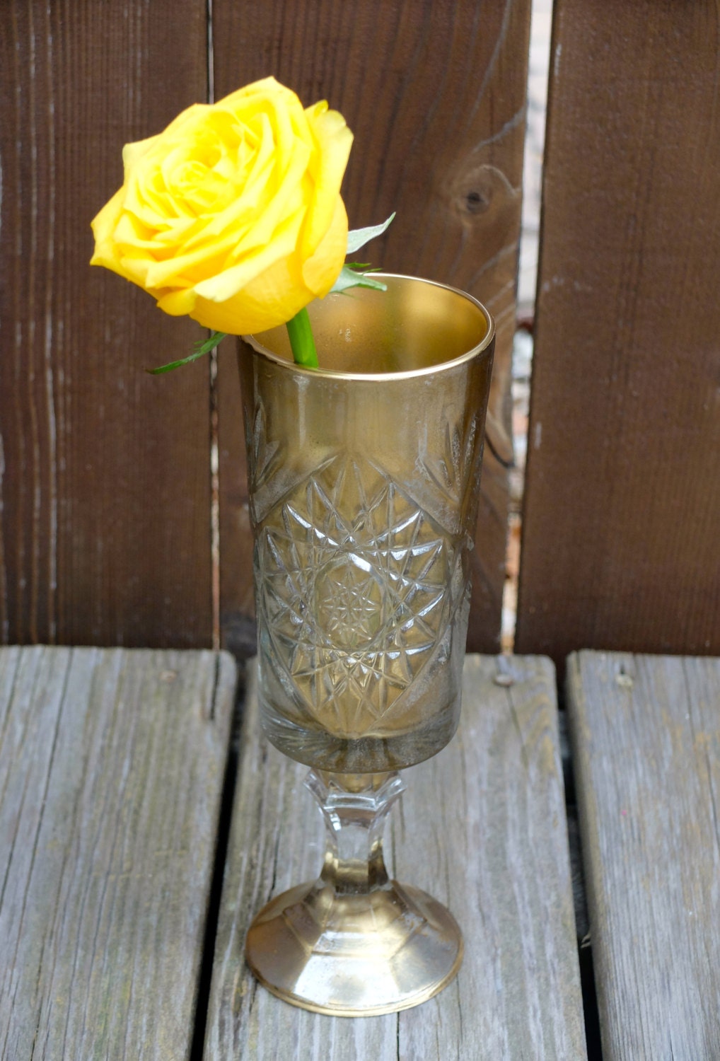 gold mercury glass mercury glass vase wedding by PeonyAndPetunia
