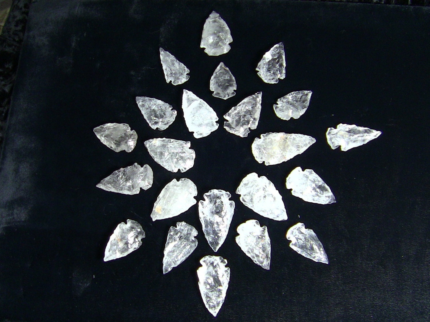 10 Quartz Crystal Arrowheads For Jewelry and Decorative Items