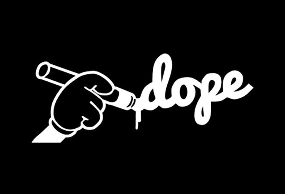 Mickey Dope Handwriting Decal Sticker Vinyl JDM by VinylYouUp