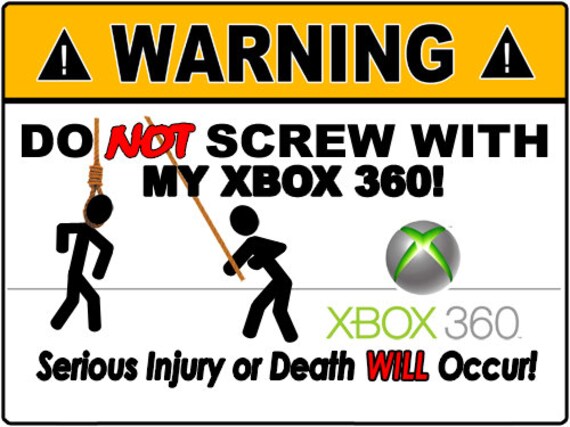 Xbox 360 Vehicle Warning Sign Aluminum and by KustomKultureArt