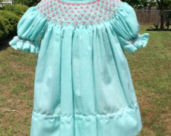 Hand Smocked Bishop dress | size 4 | Easter dress | Spring dress ...