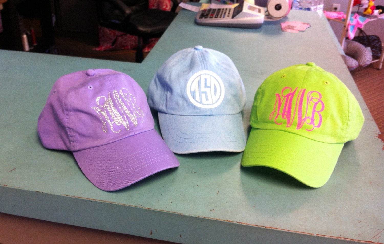 Monogrammed Cap Personzlied Vinyl Monogram Hat by SouthernTLC