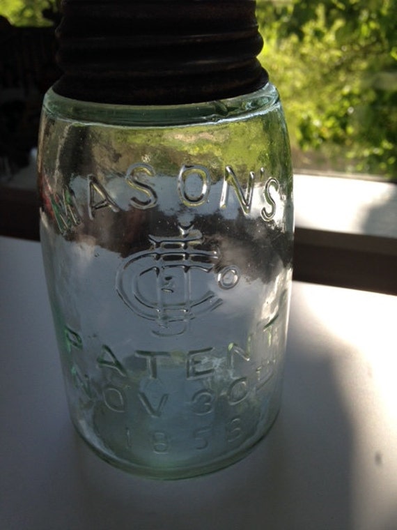 Antique Mason's Midget Jar Patent Nov 30th 1858 by hiSTORYantiques