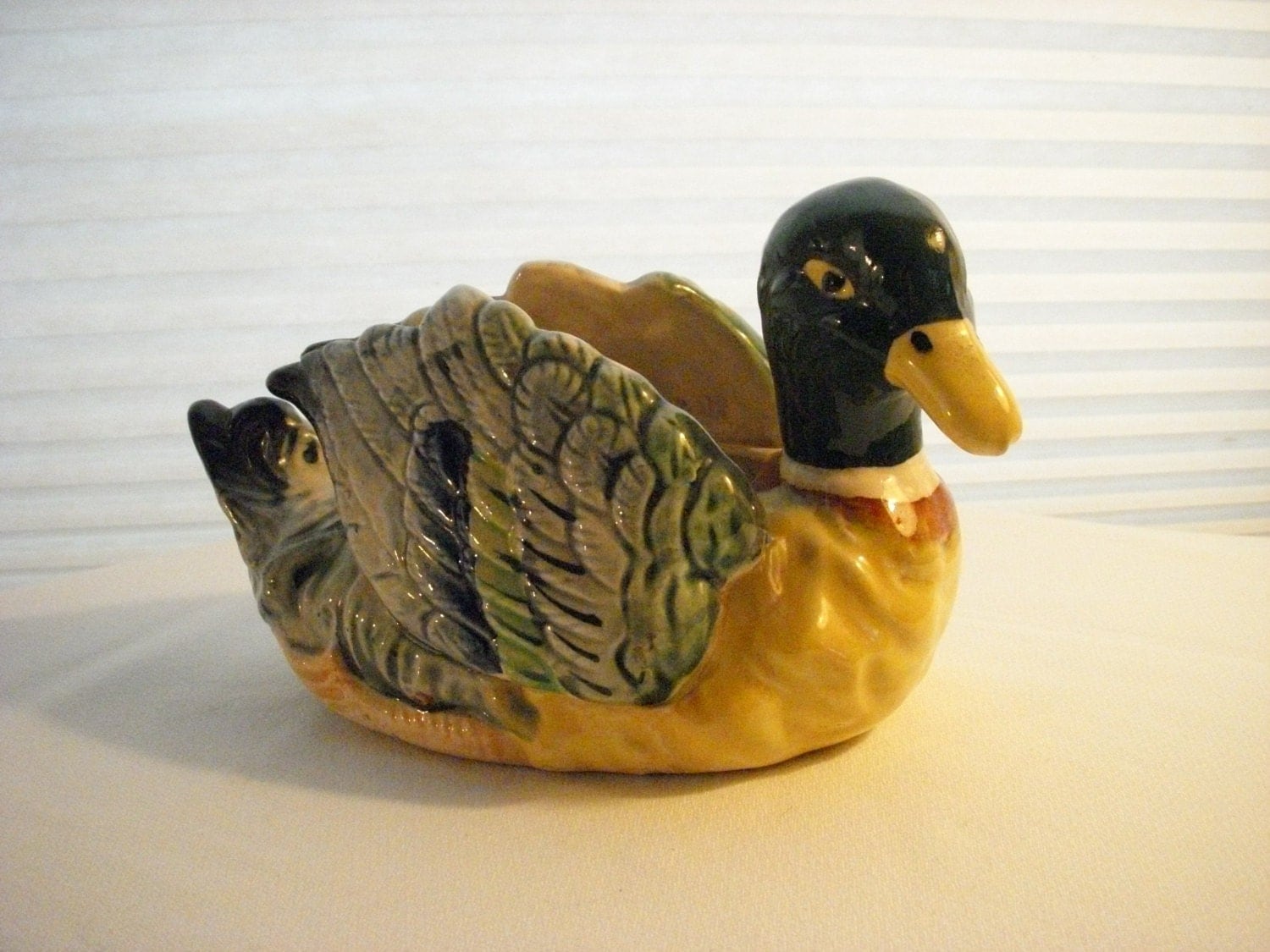 vintage ceramic mallard ducks